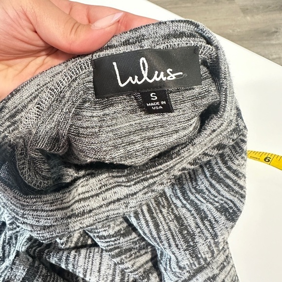 Lulus Modern Marl Grey Sleeve Bodycon Dress Sz S - Picture 5 of 13